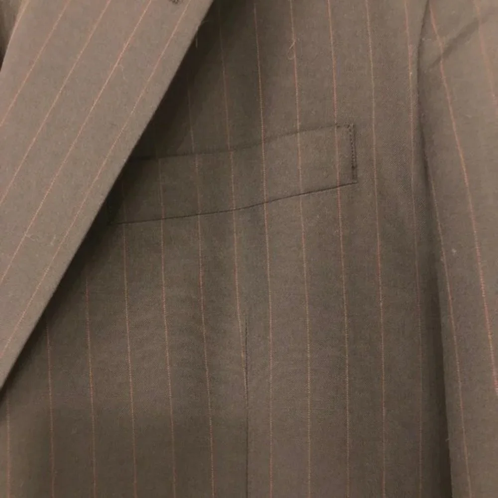 H Freeman & Sons Men's Sport Coat 38R Navy Blue Striped Blazer Sports Suit Jack‎